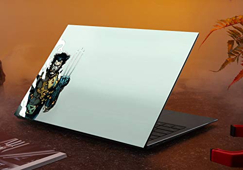 Image of PIXELARTZ Laptop Skin Comics Superhero 15.6 Inches Laptop Skins /Stickers HD Quality Multi Colour (2081)