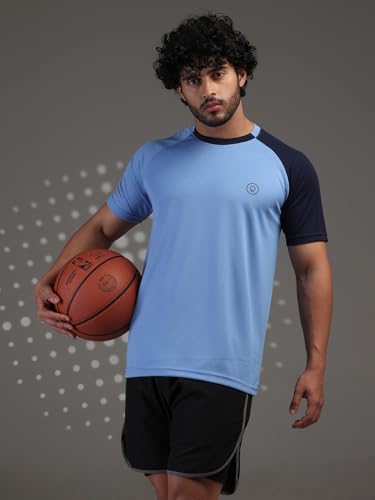 Image of CHKOKKO Gym Tshirt for Men Workout Regular Fit Sports Activewear Man Tshirts with Round Crew Neck and Half Sleeves for Yoga Running&Outdoor Activities