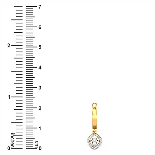 CANDERE - A KALYAN JEWELLERS COMPANY 18K (750) BIS Hallmark Rose Gold and Certified SIIJ Diamond Dangle Earring for Women with Huggies Closure - Image 3