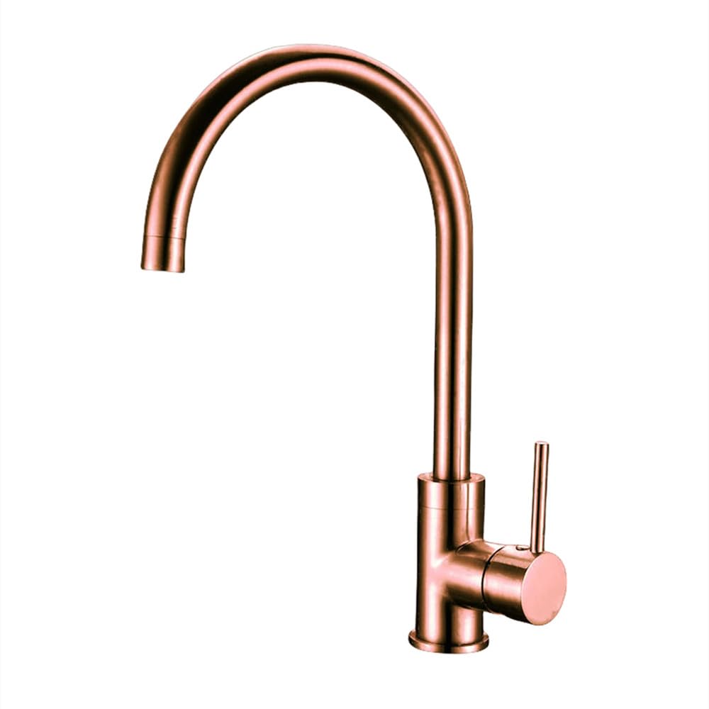 Robinet de cuisine en or brossé mitigeur laiton eau chaude froide 6204RG
