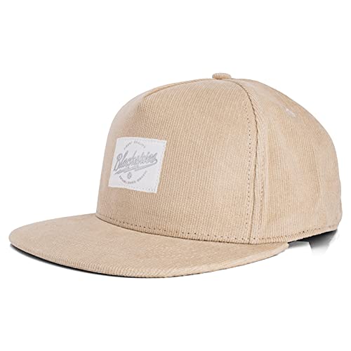 Blackskies® Ivory Snapback Cap | Damen Herren Baseball Mütze Kappe Surfer Skater Basecap Beige Kord