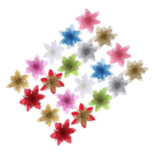 20 Fleurs artificielles de Noël FCXDMY pour décoration d'arbre