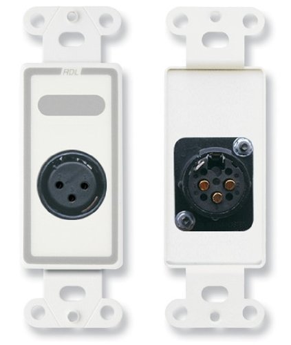 Radio Design LabsRDL XLR 3-pin Female Jack on D Plate - Terminal Block Connections (D-XLR3F)