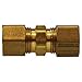 MIDLAND INDUSTRIES 18068 Union, 1/2 in Compression x 1/2 in Compression, Brass
