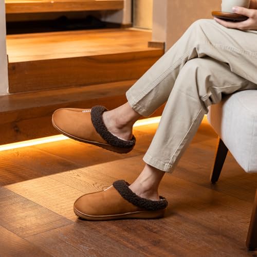 Save on GOEWY Men's Memory Foam Suede Slippers - Indoor/Outdoor - Image 2