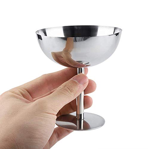 Tazze di gelato in acciaio inox che servono ciotole per dessert per budino di frutta insalata(Alto)