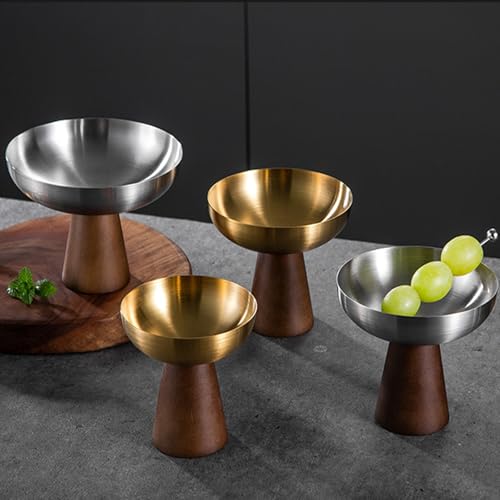 Base en bois anti-renversement pour support à dessert inox stable - 3