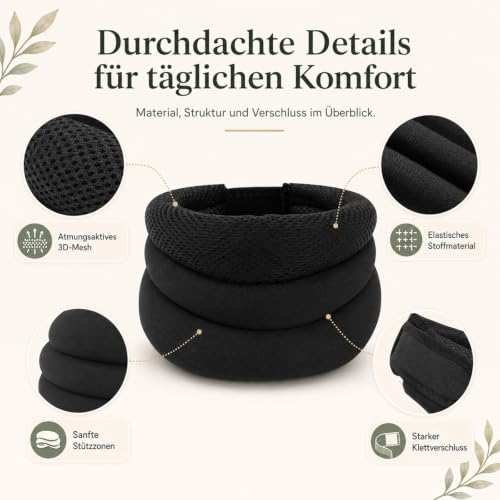 Vidafix collarín antironquidos cervical negro para alivio muscular 3