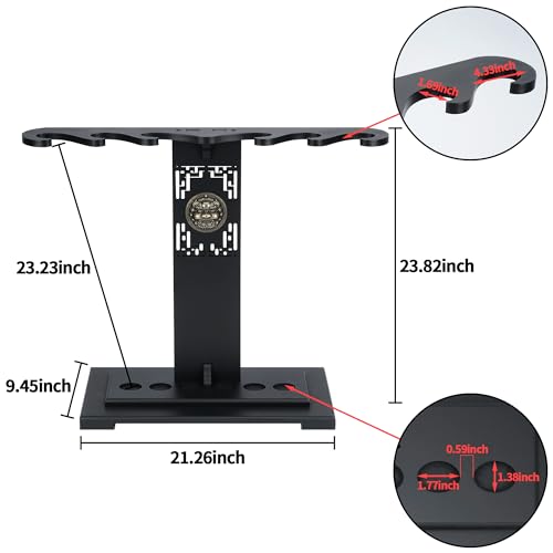 lukar Kylin Vertical Sword Stand Floor, 6 Tier Katana Stand, Wooden Standing Sword Rack, Large Sword Display Stand, Japanese Samurai Sword Holder