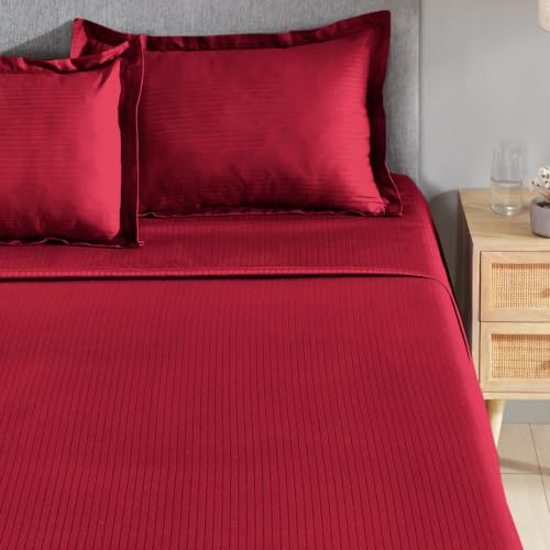 Image of myTrident Bedsheet for Double Bed King Size | 108 inch x 108 inch | Blaze