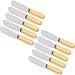 MBBITL 10 x Wood Handle Butter Spreaders 4 Inch Cream Cheese Knives Server
