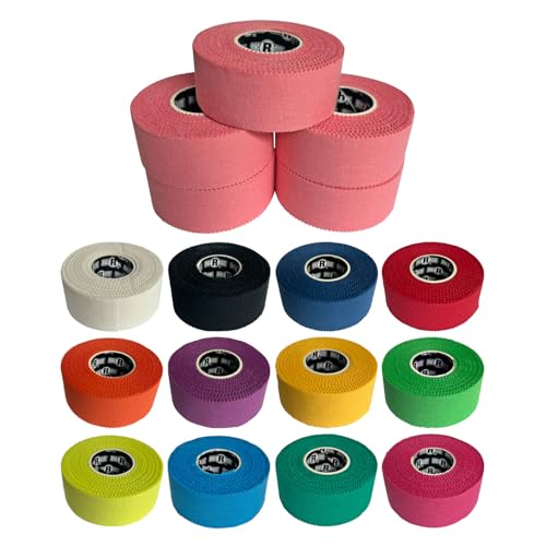 Image of Ringside 1 inch Athletic Trainers Tape, Cotton Kinesiology Tape for Combat Sports, Adhesive, 30 Foot Rolls, Light Pink, 5 Pack