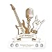 Dekolando Personalisiertes Geldgeschenk Hochzeit Rocker & Metaler - Just Married Gravur mit Namen & Datum – Rock’n’Roll Hochzeitsgeschenk Geld Geldhalter mit 4 Löchern für Geldscheine