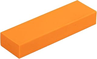 Stainless Steel Cleaning Eraser | Orange Rubber Magic Rus Remover | Household Kitchen Multi-Purpose Scrubbing Sponge | Clean Pots, Sinks, Furniture, Keyboards, Mirrors Effortlessly | Compact Du