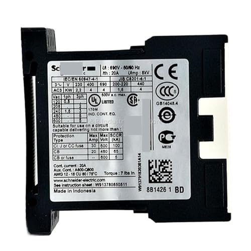 Contacteur triphasé LP1K0910BD3 pour moteur électrique caloporteur 9A bobine DC 24 V 1NO - 3