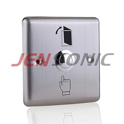 NAVKAR SYSTEMS JENSONIC Stainless Steel Switch Panel Door Exit Push Button Access Control (3/3) inches