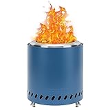 COOZOOM Chimenea portátil de Mesa con Soporte, Color Azul