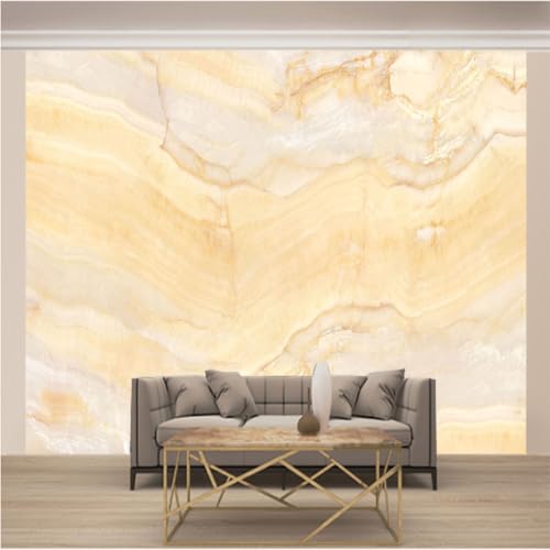 Papier peint panoramique effet marbre 3D 274x254cm pour salon - 2