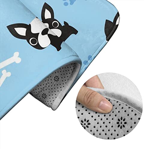 DIRYKILP Badematte + Konturmatte + Toilettendeckelbezug, süße Bulldogge 3-teiliges Badematten-Set, mit rutschfester Klebeunterseite – Bild 6