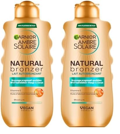 Garnier Ambre Solaire Natural Bronzer Lait Autobronzant 175mL (Lot de 2)