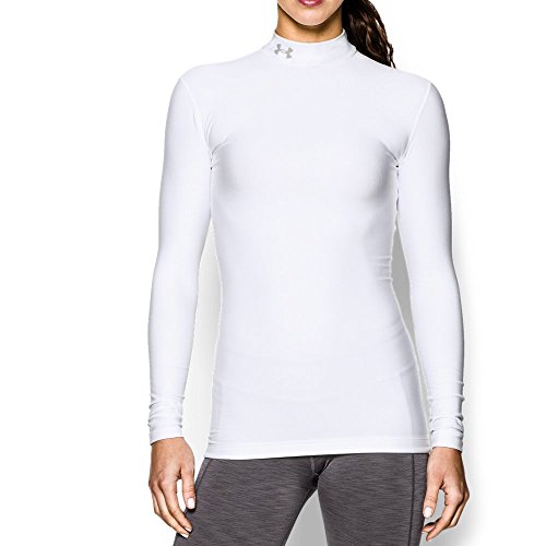 Under Armour Women's UA ColdGear® Long Sleeve Compression Mock Small White