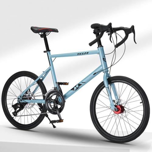 Nihig ミニロードバイク 小径車 自転車 20インチ 7/16段変速 身長140cm〜185cmまで対応 軽量 持ち運び デュアルディスクブレーキ 防滑タイヤ 高炭素鋼フレーム 男の子女の子 大人 子供用 初心者 通学 街乗り (20インチ ベントハン