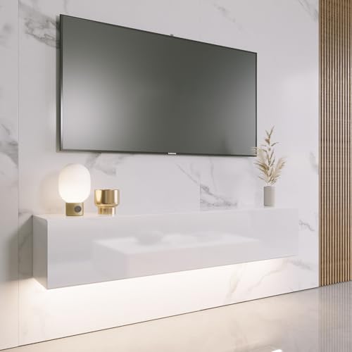 DMAITH Floating TV Stand with LED for 60 65 70in