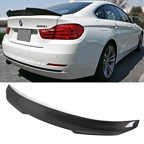 Cuztom Tuning Carbon Fiber Highkick PS Style Trunk Lid Spoiler Wing Fits for 2014-2020 BMW F36 4 Series Gran Coupe 4 Door
