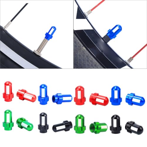2 piezas Tapas de válvula para neumáticos de bicicleta de aleación de aluminio para montaña y carretera miniatura 2