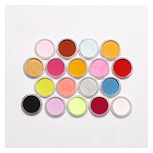 Pó de unha de acrílico, conjunto de pó de acrílico de 18 cores para arte de unhas 3d dicas diy decor