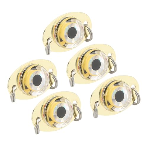 VGEBY Kit de Señuelos de Pesca Electrónicos Subacuáticos de 5 Uds, Lámpara de Atracción de Peces, Luz LED de Cebo de Pesca ABS para Agua Salada (Iluminación Blanca)