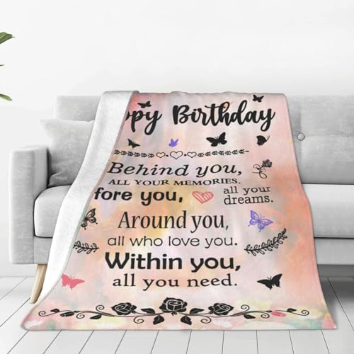 Happy Birthday Gifts for Her, Unique Women's Birthday Decorations - Cool Friendship Gifts 40"x 50"