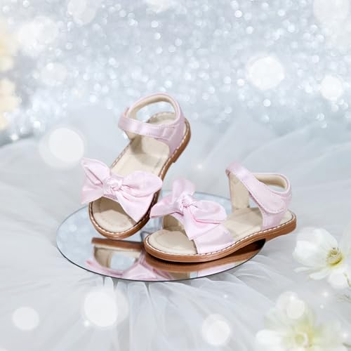 Image of ESTINE Toddler /Little Kid Girls Bow Open Toe Flat Evening Dress Sandals