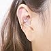 Handmade 16g 14g Pearl double chain conch ear stud, Conch hoop double chain ring, 316l surgical steel, Sold as piece