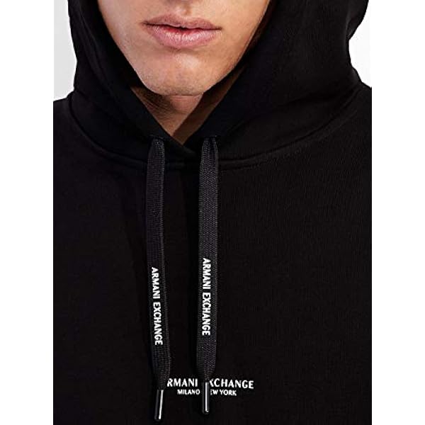 Armani Exchange Sudadera con Capucha con Logotipo Delantero Hombre