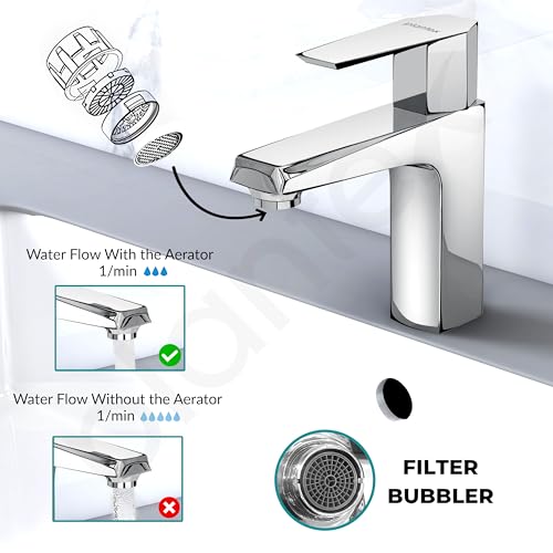 Image of Plantex Pillar Tap for Wash Basin with Teflon Tape /Tap for Wash Basin /Water Tap-Chrome (Celesiya-1243)
