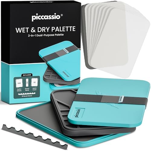 Stay Wet Palette for Acrylic Painting, Easy to Clean, Sturdy and Durable, Ideal for Painting Miniatures, Warhammer Painters, Students, Beginners, and Hobbyists