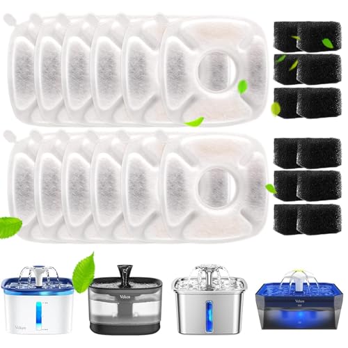 FIYOVA Replacement Filters for Dog Water Fountain