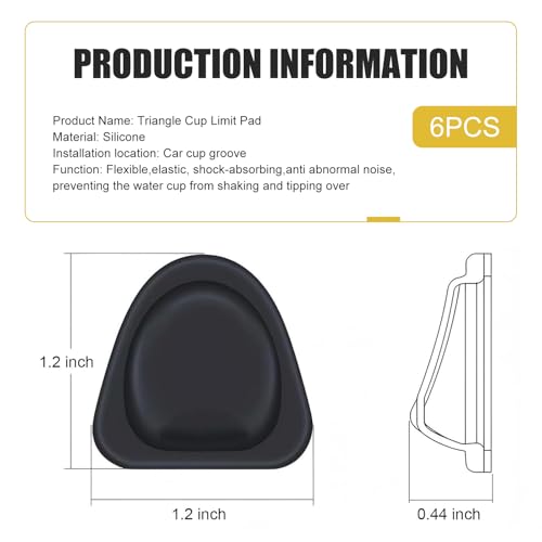 Juego 6 insertos portavasos para coche de silicona miniatura 2