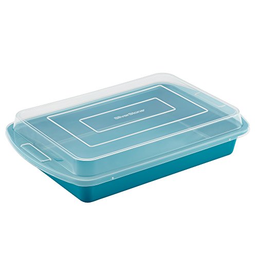 SilverStone Hybrid Nonstick Baking Pan With Lid / Nonstick Cake Pan With Lid, Rectangle - 9 Inch x 13 Inch, Blue