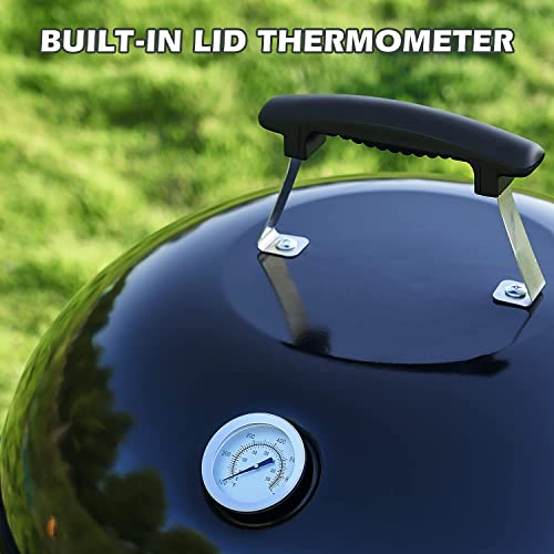 Cusimax Charcoal Grill Bbq Kettle Portable Grill Barbecue Grill Outdoor Cooking Grills & Smokers For Camping Patio Picnic Backyard, 18.5 Inch, Black #TOP5