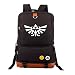 The Legend of Zelda Rucksack Guter schwarzer Zelda-Logo-Segeltuchtasche-japanischer Anime-Unisexschulrucksack für Mädchen-Jungen-Reise-Rucksack (1)
