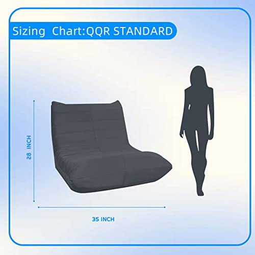 Qqr Fireside Chair, Soft Faux Leather Lounge Chair Lazy Floor Sofa Accent Bean Bag Couch For Living Room Corner Chair Bedroom (Yellow) #TOP2