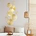 Lingvee 8 Pcs Gold Wall Decor Modern Metal Decor Metal Starbursts Radial Plate Art Hanging Decorative Wall Decorations for Home Bedroom Bathroom Living Room Office Sculpture(Gold)