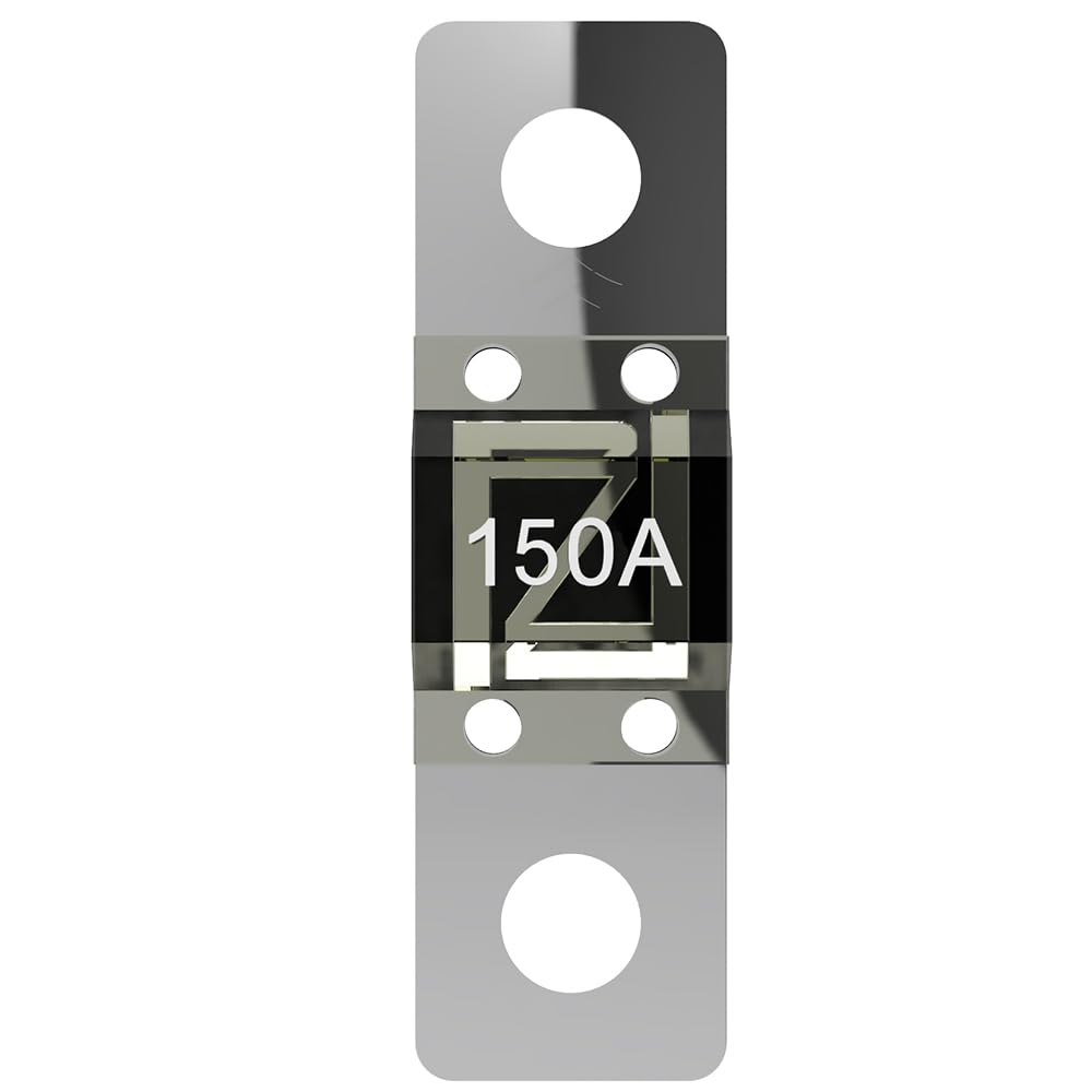 Offgridtec 150A MIDI-Sicherung Set für 58V DC-Systeme, Hochstrom-Streifen-Sicherungen mit Zink-Anschlüssen, Niedrigkontaktwiderstand, Funken-Schutz, Schraubmontage, RoHS & UL zertifiziert, 5-Pack