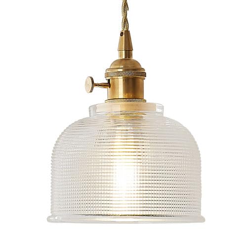 Lampe suspendue en verre minimaliste avec douille à vis pour plafond de salon