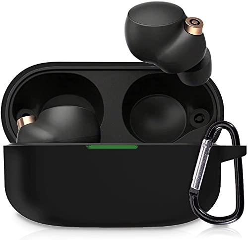 ILYAML for WF-1000 XM4 ケース TPU素材 WF-1000 XM4 用ケース ワイヤレス充電可能 軽量 キズ防止 スリム 耐衝撃 防水 防塵 紛失防止 柔らかい WF-1000 XM4 用保護カーバ ブラック