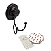 Gecko-Loc Heavy Duty Suction Cup Hooks Shower Accessory Stainless Steel - Black