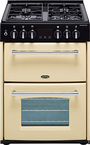 Belling Farmhouse 60DF Dual Fuel Range Cooker, Cream, 60cm