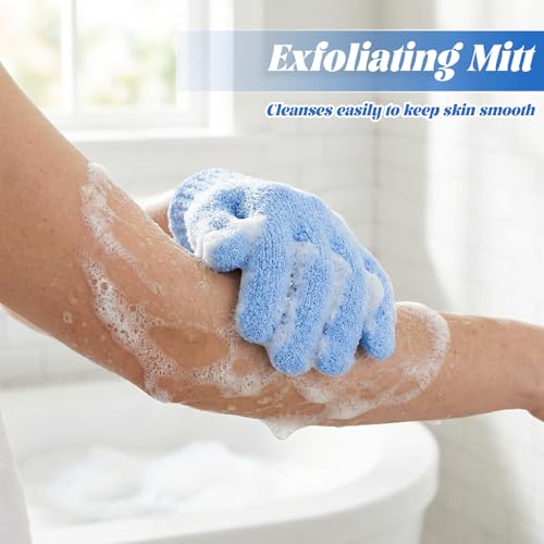 Gjinxi 2 Paar Peeling-Handschuhe, Peelinghandschuh Doppelseitig Badehandschuhe Duschhandschuhe Badhandschuhe Dusche Körperschrubber für Körper, Dusche, Entferner, Abgestorbene